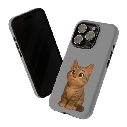Cute Cat Phone Case, Kawaii Pet Accessory, Gift for Cat Lovers, Animal Phone Cover for Kids, Unique Kitty Design, Birthdays, Holidays - TRV