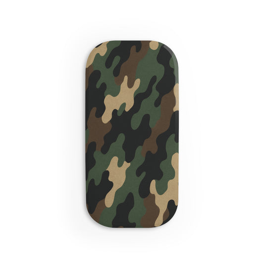 Camouflage Phone Grip Stand, Smartphone Holder, Mobile Accessory, Unique Gift for Tech Lovers, Adjustable Click-On Grip - TRV