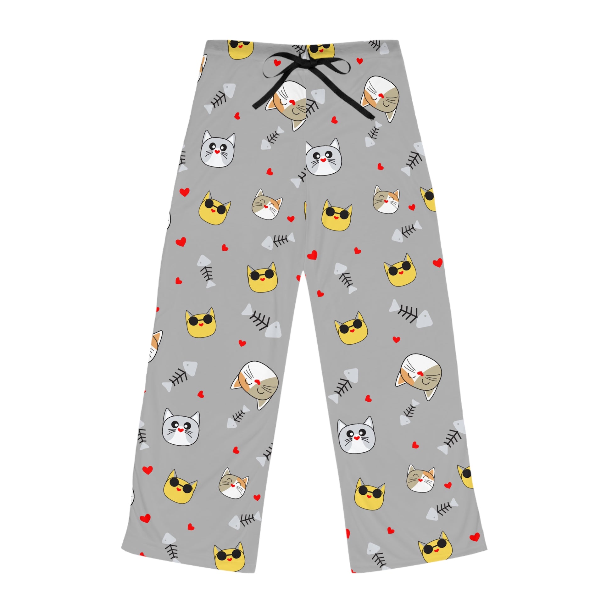 Cozy Cat-Themed Women's Pajama Pants | Cute Sleepwear, Relaxation, Gifts for Cat Lovers, Pajama Party, Lounge Wear - TRV