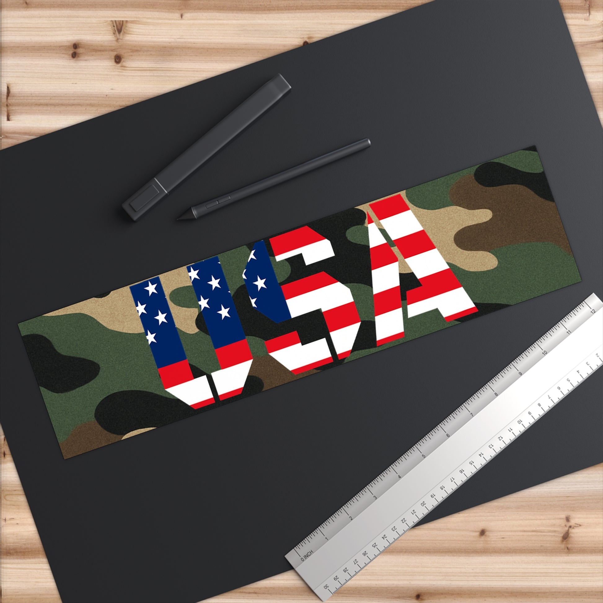 Patriotic USA Camo Bumper Stickers | Car Decor, Military Style, Outdoor Adventure, Independence Day, Gifts for Veterans - TRV