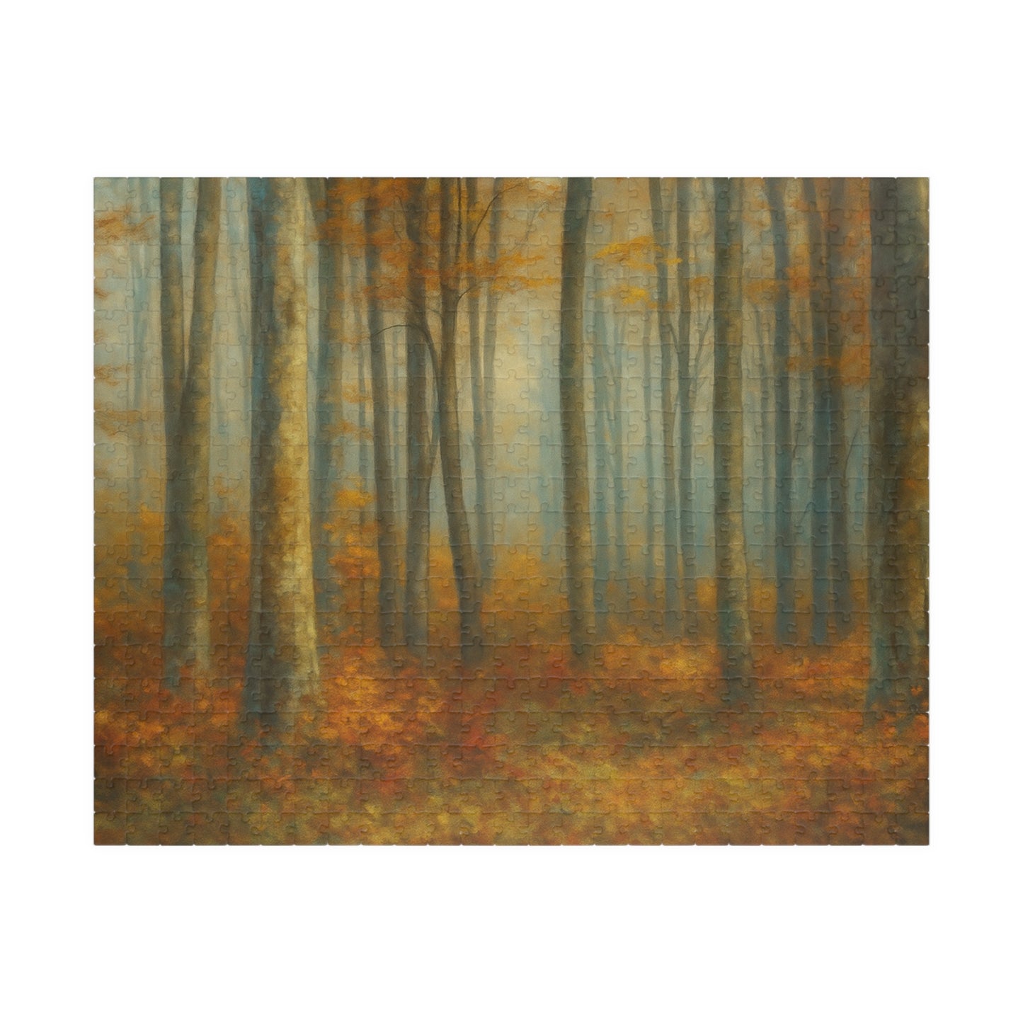 Misty Autumn Forest Puzzle | Woodland Trees Jigsaw - TRV