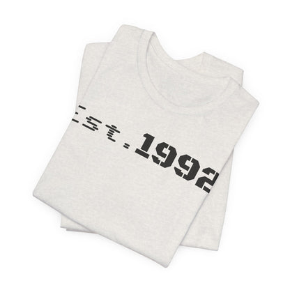Est. 1992 Unisex Jersey Tee - Retro Birthday Gift, Casual Wear, Cool Vintage T-Shirt, Gift for Him, Gift for Her - TRV