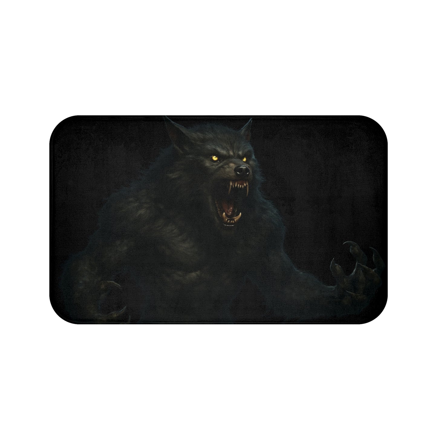Fierce Werewolf Bath Mat - Perfect for Halloween Decor, Scary Bathroom Accents, Werewolf Theme, Home Decor, Gift for Horror Fans - TRV