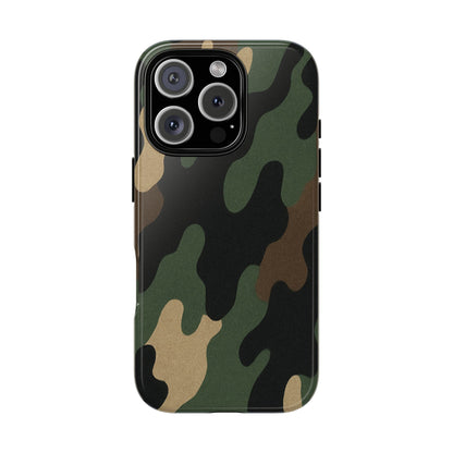 Camouflage Phone Case, Tough Phone Cover, Military Style Accessory, Protective Case for Men, Gifts for Soldiers - TRV