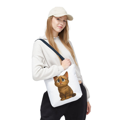 Cute Cat Tote Bag, Animal Lover Gift, Shopping Tote, Reusable Bag, Cute Merchandise, Eco-Friendly Gift - TRV