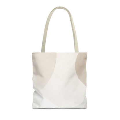 Neutral Abstract Geometric Tote Bag | Minimal Beige Shapes