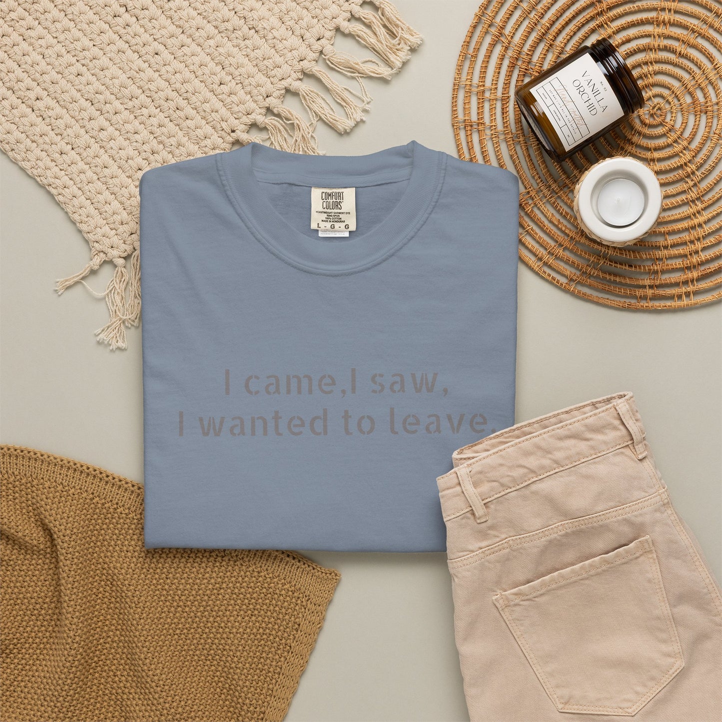 I came, I saw, I wanted to leave T-shirt | Minimal Text Tee