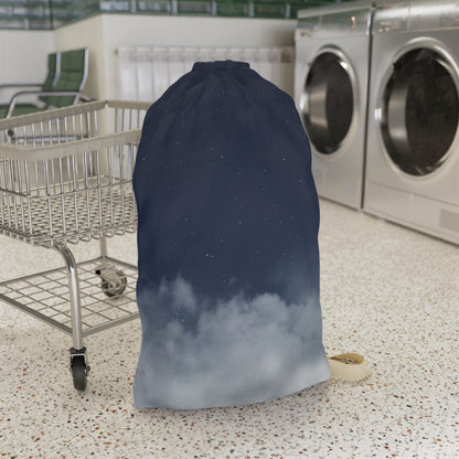 Night Sky Clouds Laundry Bag | Drawstring Canvas Tote - TRV