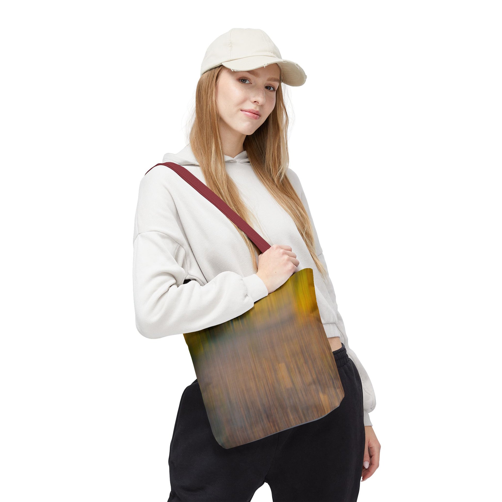 Abstract Art Tote Bag - Stylish and Eco-Friendly Diagonal Stripes for Everyday Use - TRV