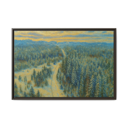 Framed Matte Canvas Art Print, Tranquil Forest Landscape, Home Decor for Nature Lovers, Wall Art for Living Room, Gift for Art Enthusiasts - TRV
