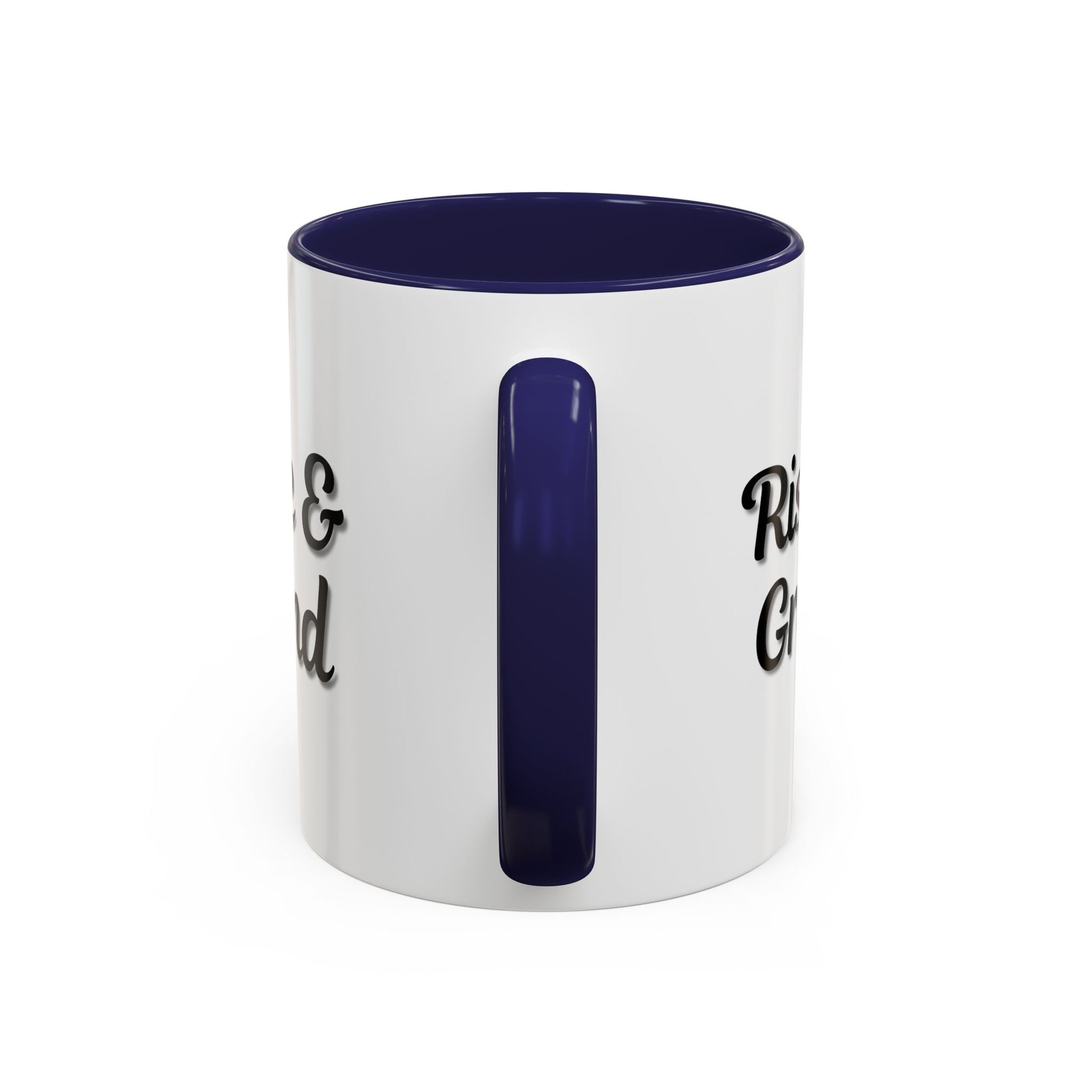 Rise & Grind Coffee Mug – Motivational Black Accent Mug for Daily Inspiration - TRV