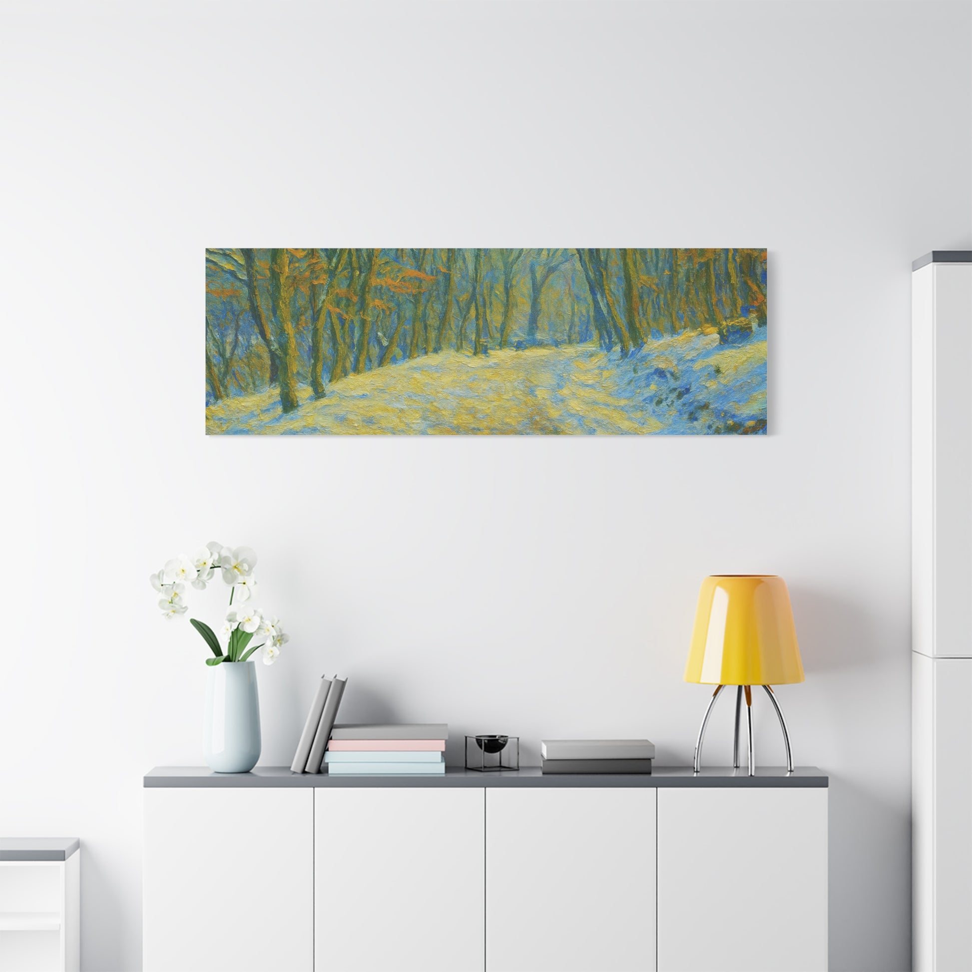 Wall Art Print, Winter Landscape Canvas Home Decor, Gift for Nature Lovers, Seasonal Artwork, Cozy Housewarming Decoration - TRV