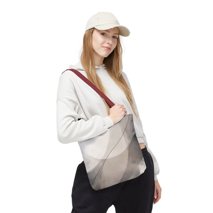 Neutral Abstract Watercolor Waves Tote Bag | All-Over Print