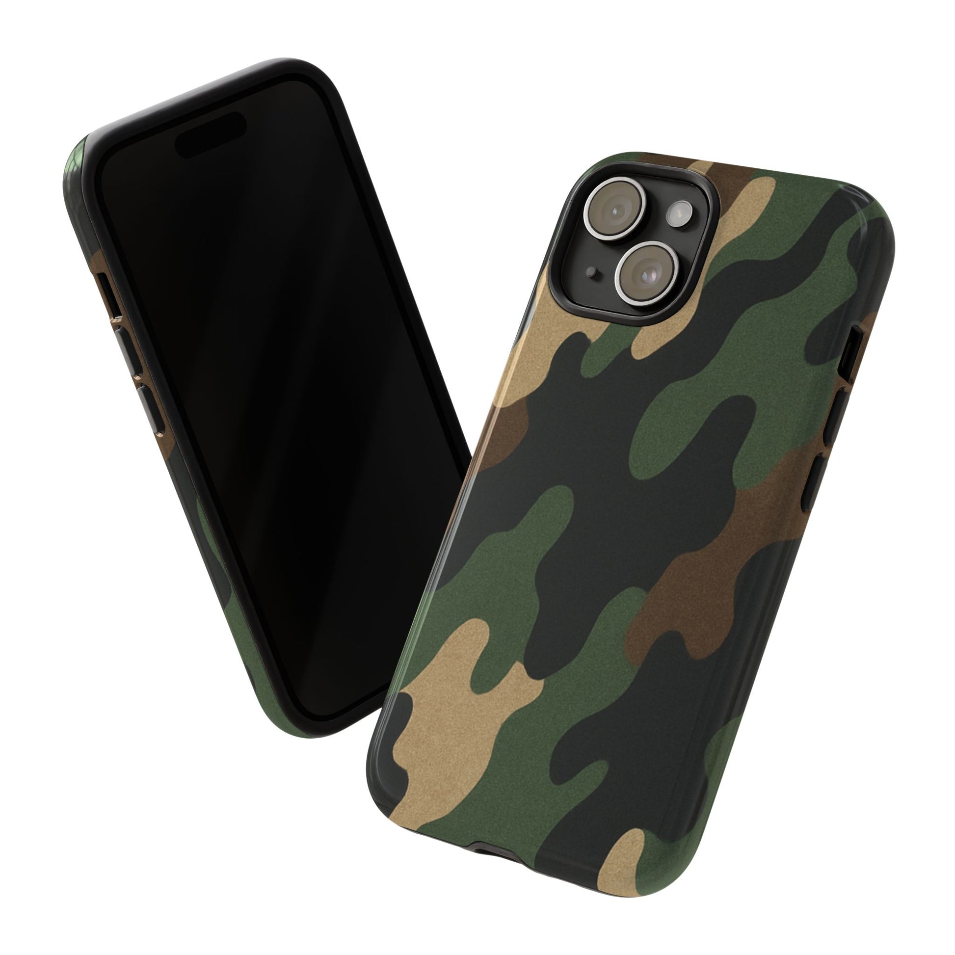 Camouflage Phone Case, Tough Phone Cover, Military Style Accessory, Protective Case for Men, Gifts for Soldiers - TRV