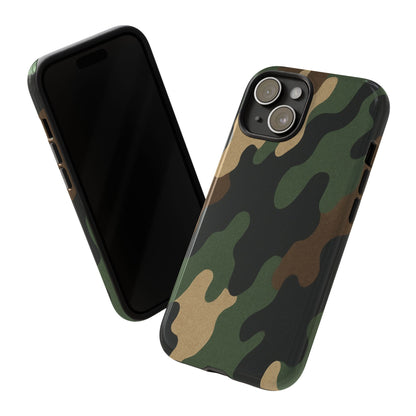 Camouflage Phone Case, Tough Phone Cover, Military Style Accessory, Protective Case for Men, Gifts for Soldiers - TRV