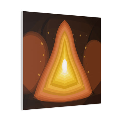 Concentric Fire Furnace Cross-Section Matte Canvas