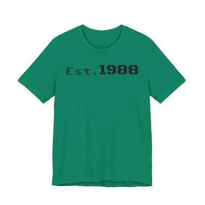 Est. 1988 Unisex Jersey Tee, Vintage Birthday Shirt, Casual Everyday Wear, Gift for Him or Her, Anniversary Celebration Tee
