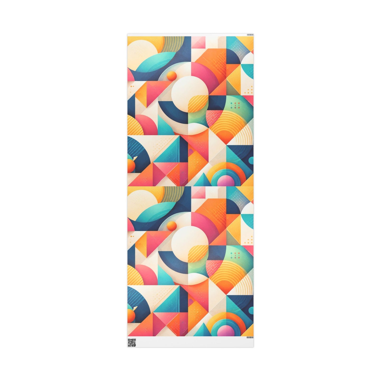 Geometric Colorwave Wrapping Paper Roll — Vibrant Abstract Gift Wrap
