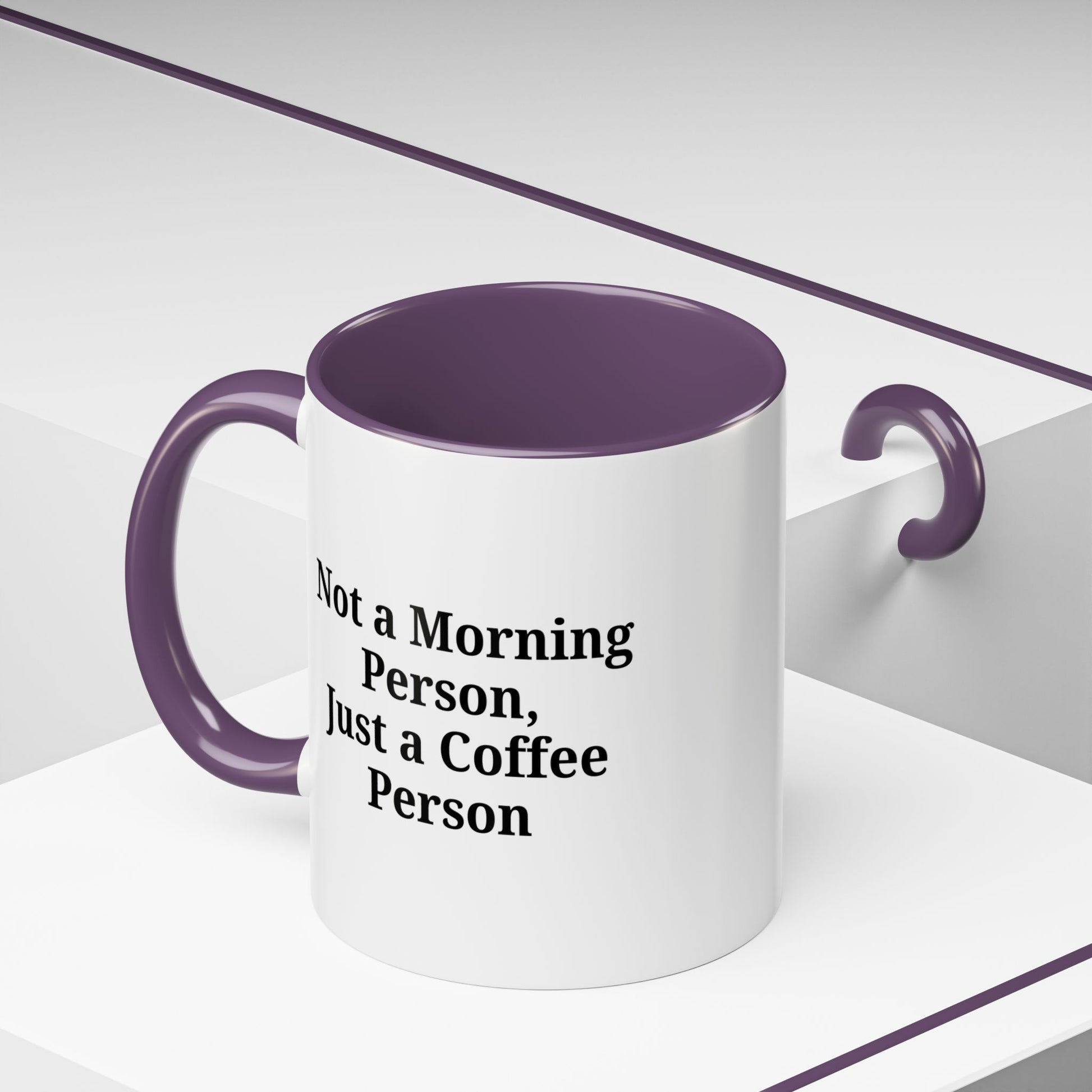 Coffee Lover's Accent Mug, Perfect for Gifting, Home Office Decor, Not a Morning Person, Coffee Enthusiast, Funny Coffee Mug - TRV