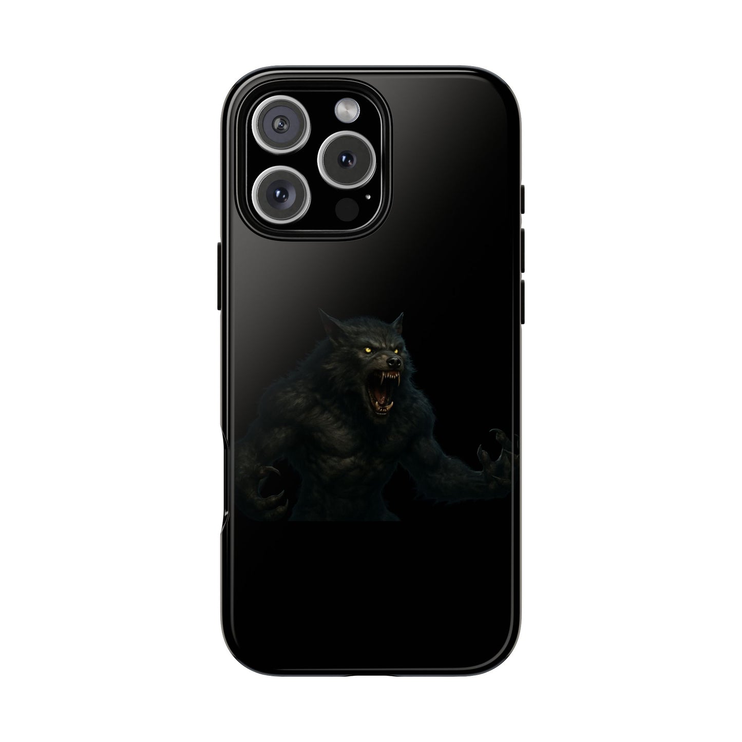 Werewolf Phone Case, Tough Cases, Black Panther Design, Gift for Animal Lovers, Phone Accessories, Fierce Phone Protection - TRV