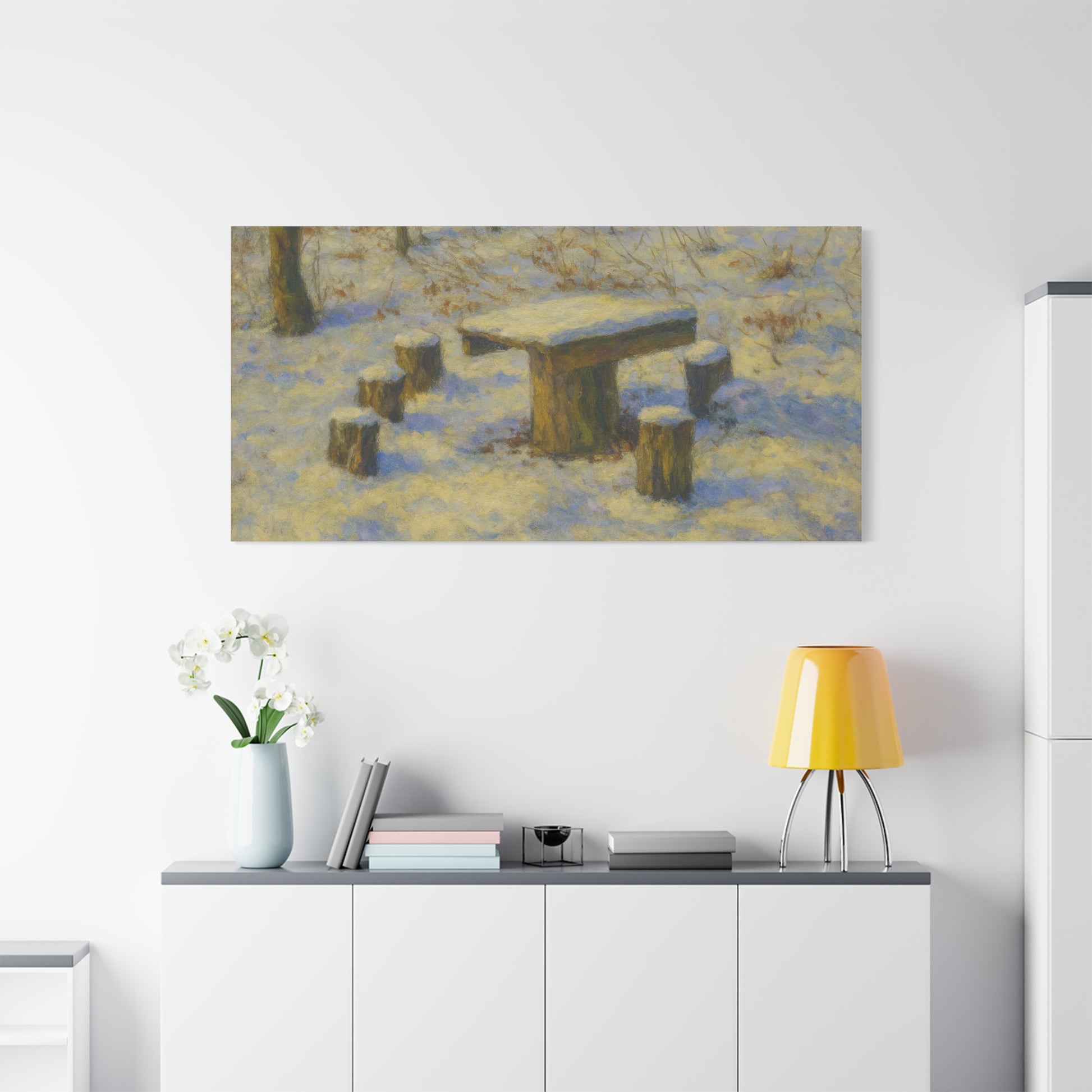 Matte Canvas Wall Art, Rustic Outdoor Scene, Nature Decor, Home Wall Décor, Cozy Cabin Vibe, Perfect for Gift Giving - TRV