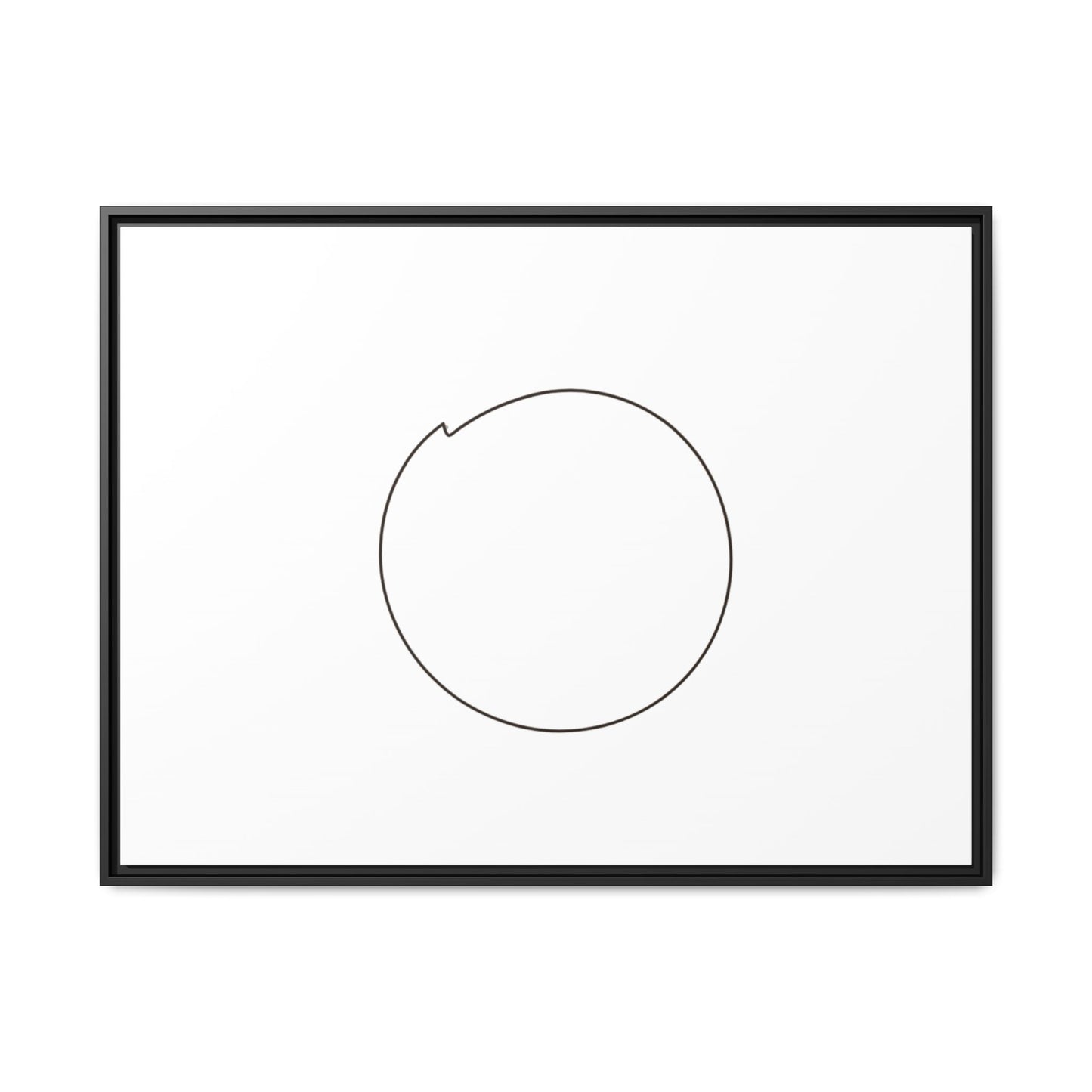 Minimal Circle Line Matte Canvas Framed | Modern Abstract Wall Art