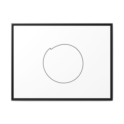 Minimal Circle Line Matte Canvas Framed | Modern Abstract Wall Art