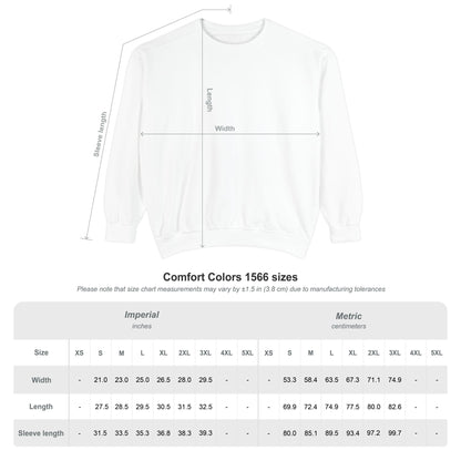 Unisex Garment-Dyed Sweatshirt with Heart Design - Cozy & Stylish