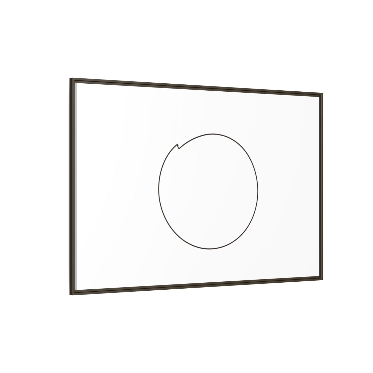 Minimal Circle Line Matte Canvas Framed | Modern Abstract Wall Art