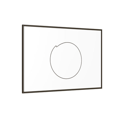 Minimal Circle Line Matte Canvas Framed | Modern Abstract Wall Art