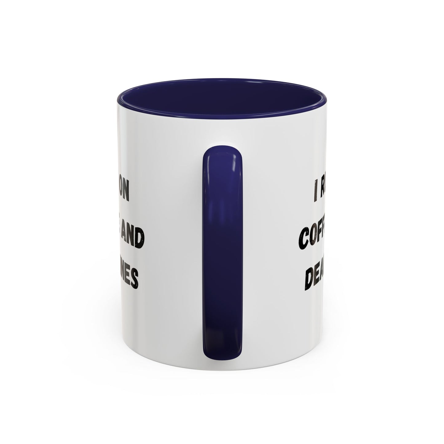 I Run on Coffee and Deadlines Mug, Motivational Coffee Cup, Office Mug, Gift for Writers, Caffeine Lover's Mug, Funny Coffee Cup