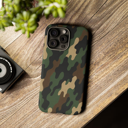 Camouflage Phone Case, Tough Cases, Military Style, Unique Phone Accessories, Gift for Him, Durable Phone Cover - TRV