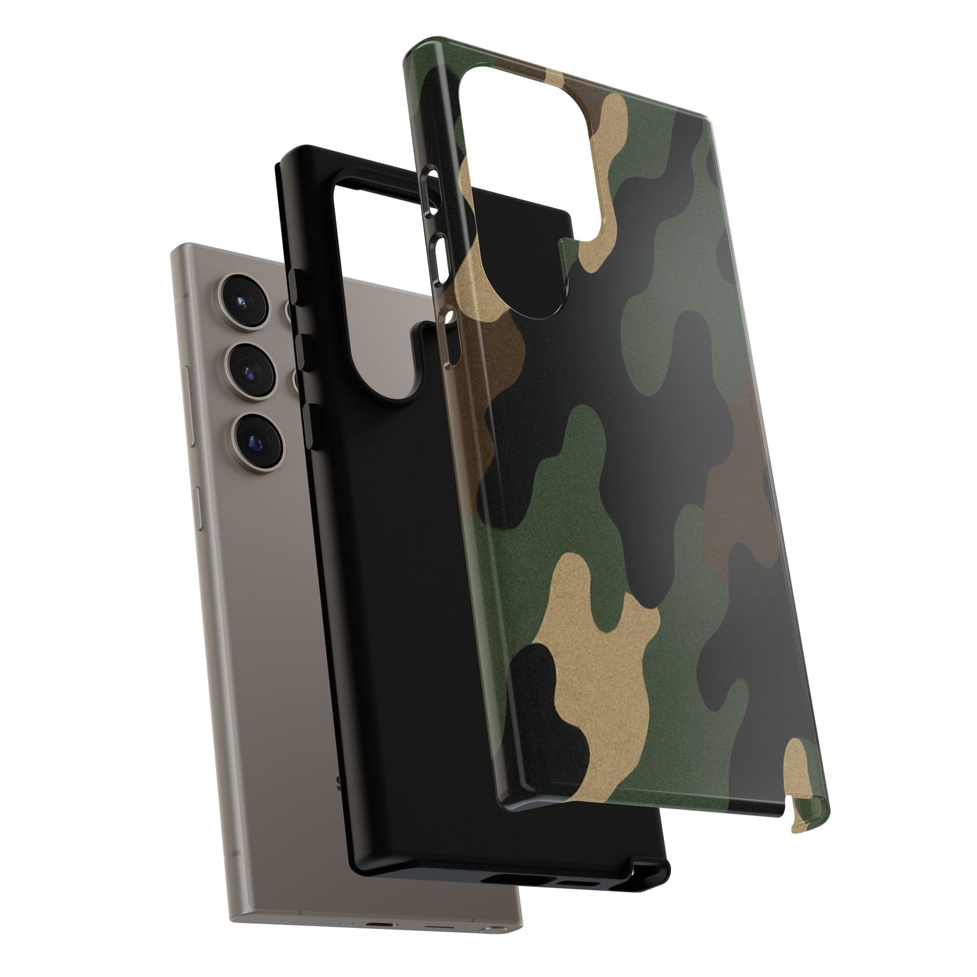 Camouflage Phone Case, Tough Phone Cover, Military Style Accessory, Protective Case for Men, Gifts for Soldiers - TRV
