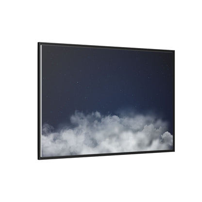 Night Sky Clouds Matte Canvas Framed | Starry Wall Art - TRV