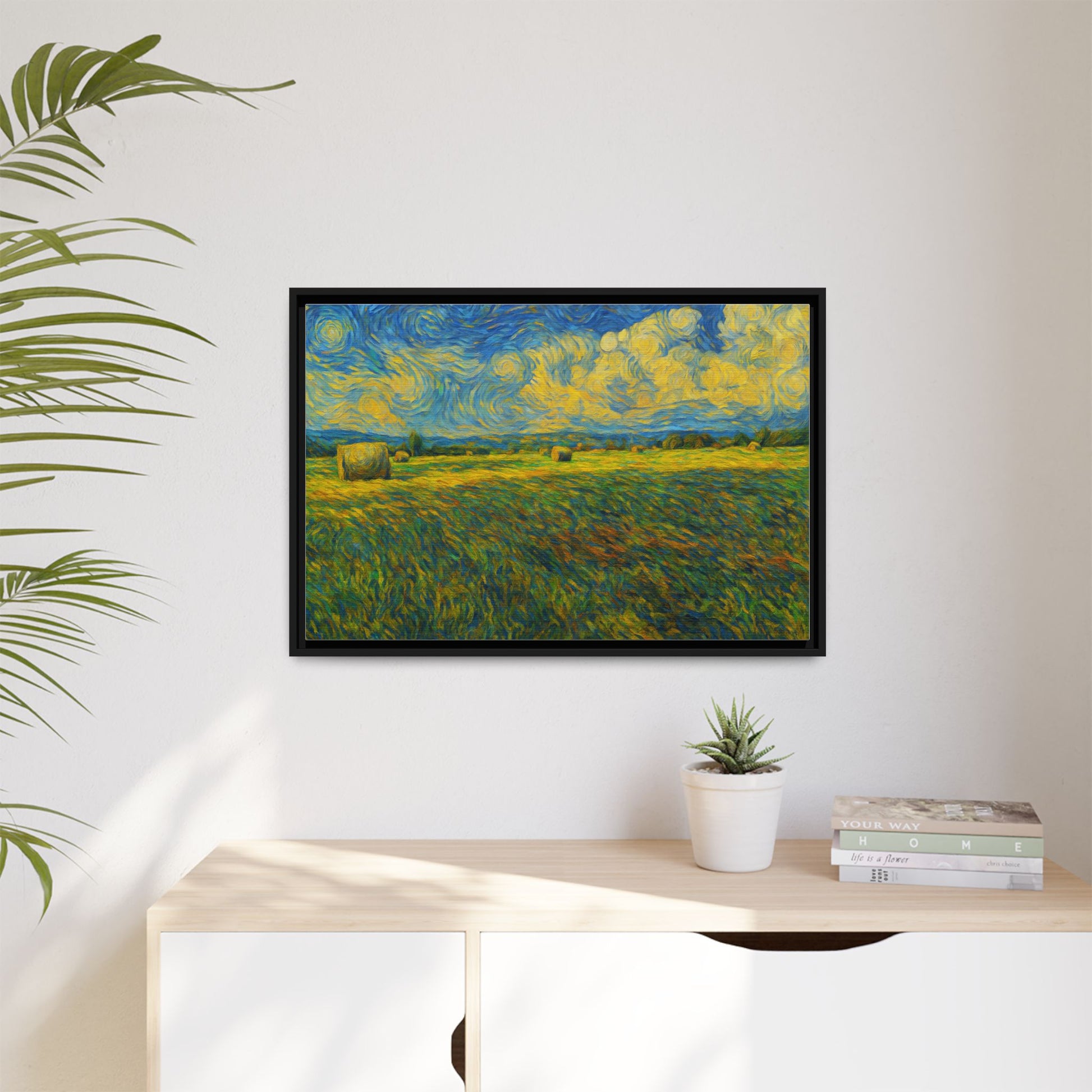 Landscape Matte Canvas, Framed (Multi-color) - TRV