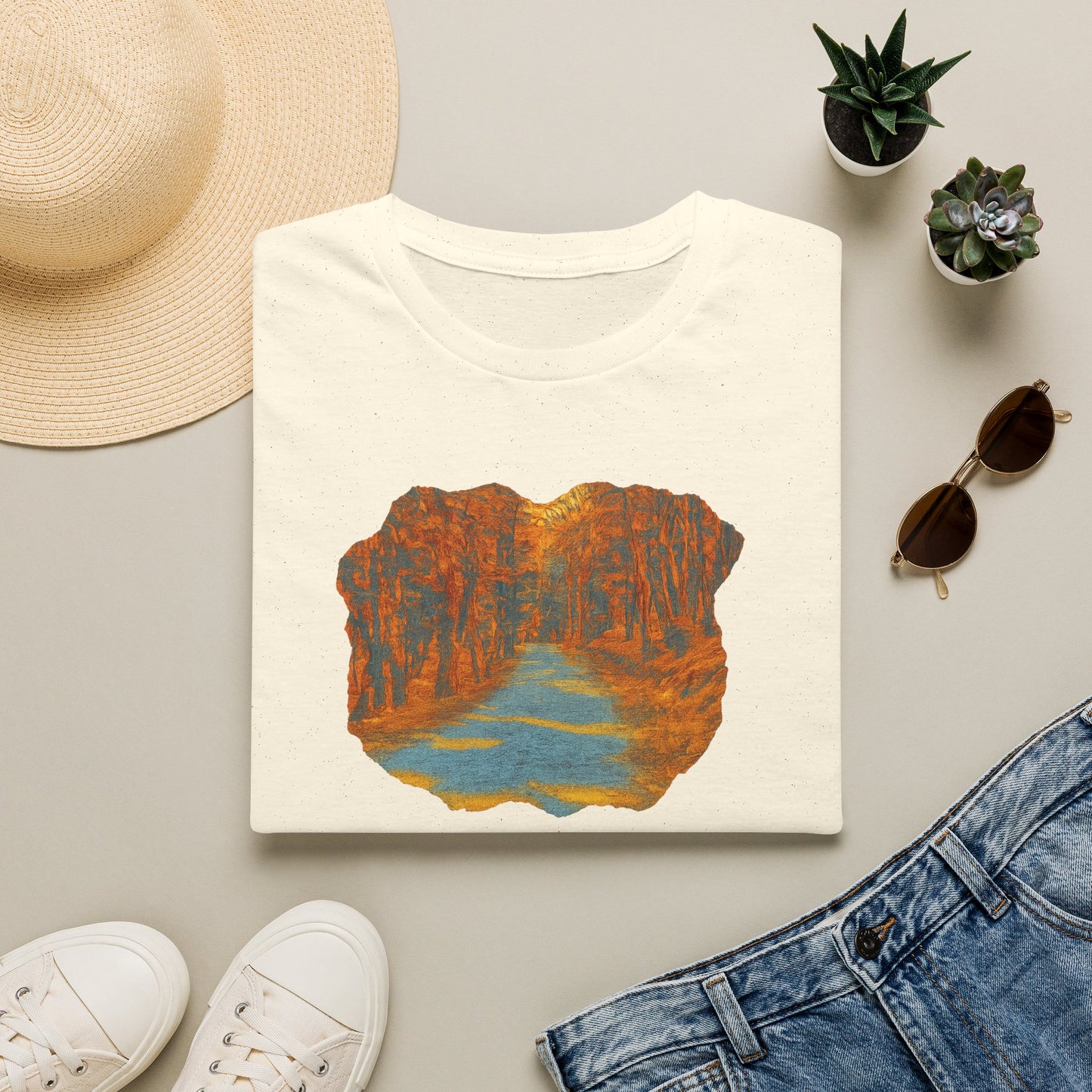 Autumn Pathway Unisex Softstyle T-Shirt, Cozy Fall Shirt, Nature Lover Tee, Scenic Route Top, Gift for Hikers, Casual Wear, Outdoor [...]