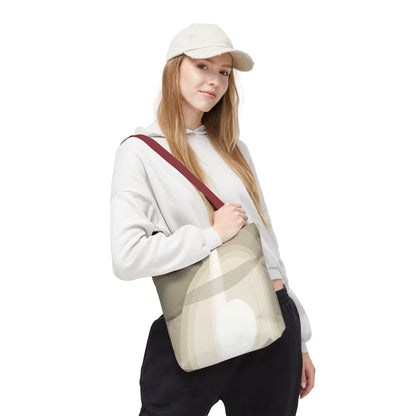 Neutral Abstract Light Beam Tote Bag | Minimalist Geometric Pattern