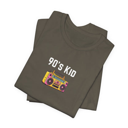 Retro Boombox Tee — 90s Kid Graphic T-Shirt