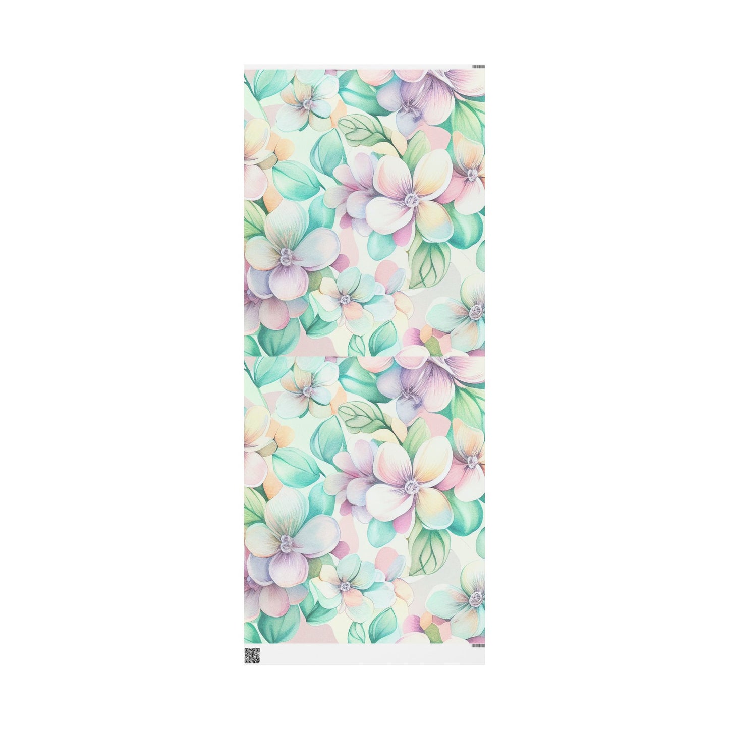 Floral Pastel Wrapping Paper Roll — Watercolor Hydrangea Gift Wrap