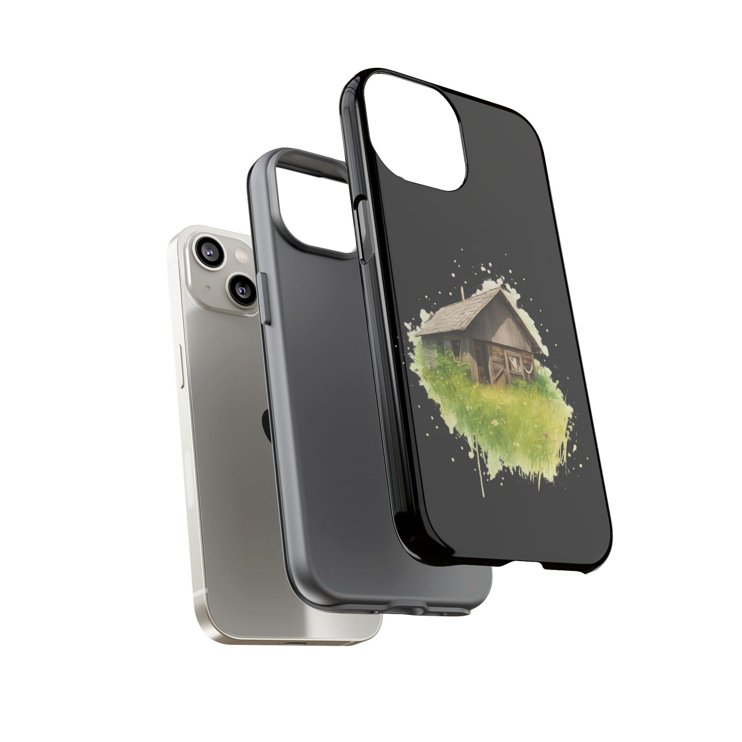 Rustic Farmhouse Phone Case, Cute Cottage Design, Tough Cases for Nature Lovers, Eco-Friendly Gift, Customizable Tech Accessories - TRV