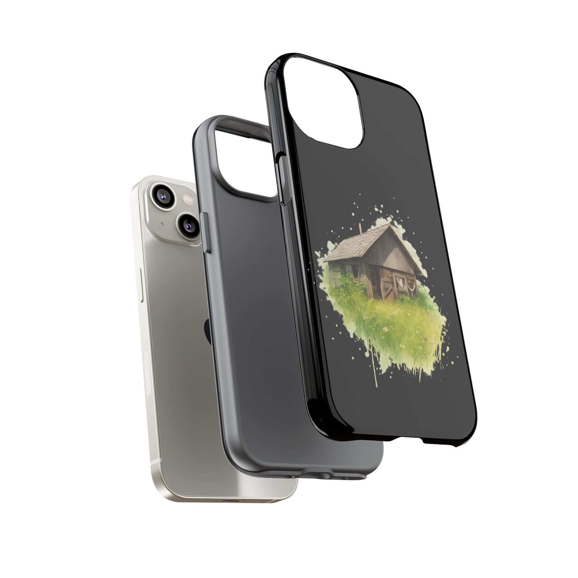 Rustic Farmhouse Phone Case, Cute Cottage Design, Tough Cases for Nature Lovers, Eco-Friendly Gift, Customizable Tech Accessories - TRV