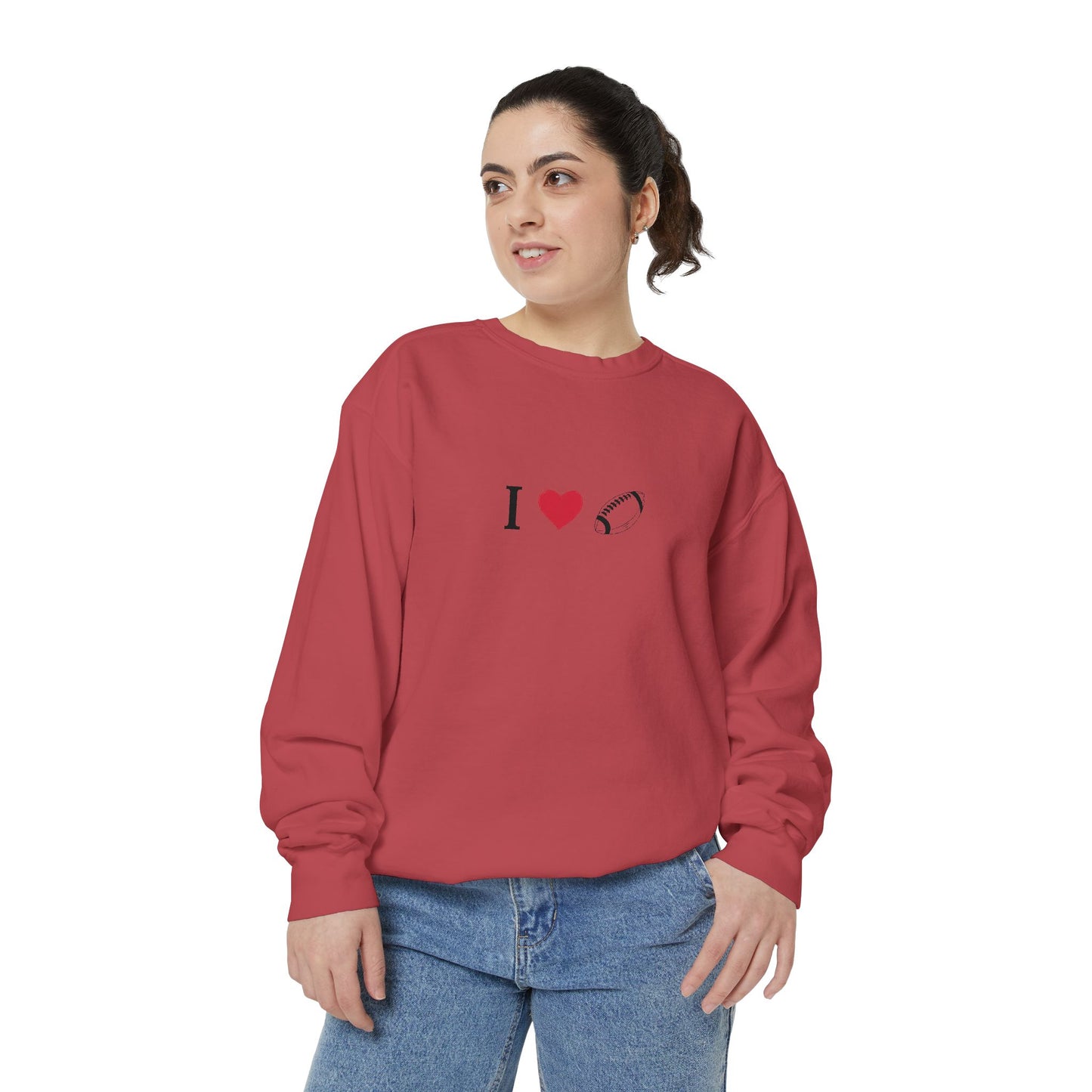 Unisex Sweatshirt, I love Football, Cozy, Perfect for Everyday Wear, Gift Idea for Friends, Couples, and Special Occasions - TRV