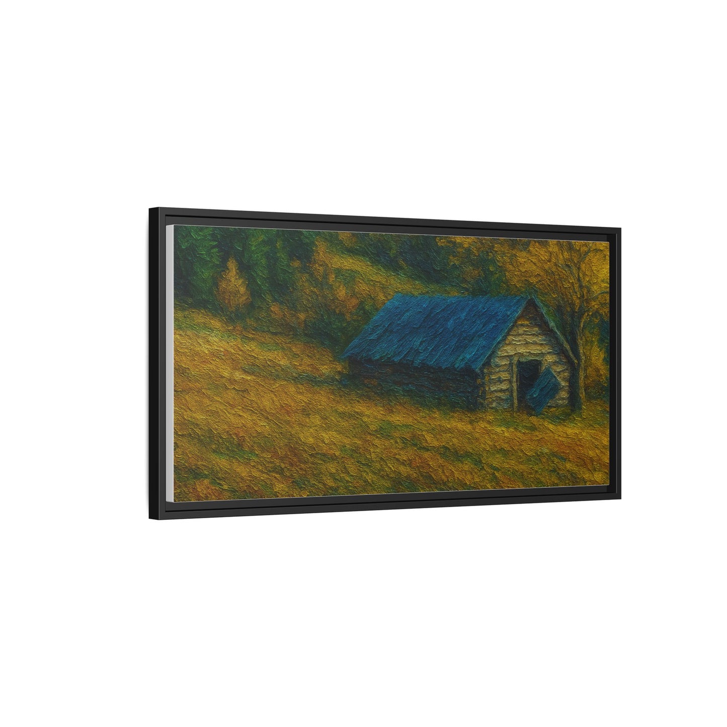 Framed Matte Canvas Print, Rustic Artwork, Farmhouse Decor, Nature Wall Art, Gift for Home, Autumn Decor, Landscape Painting