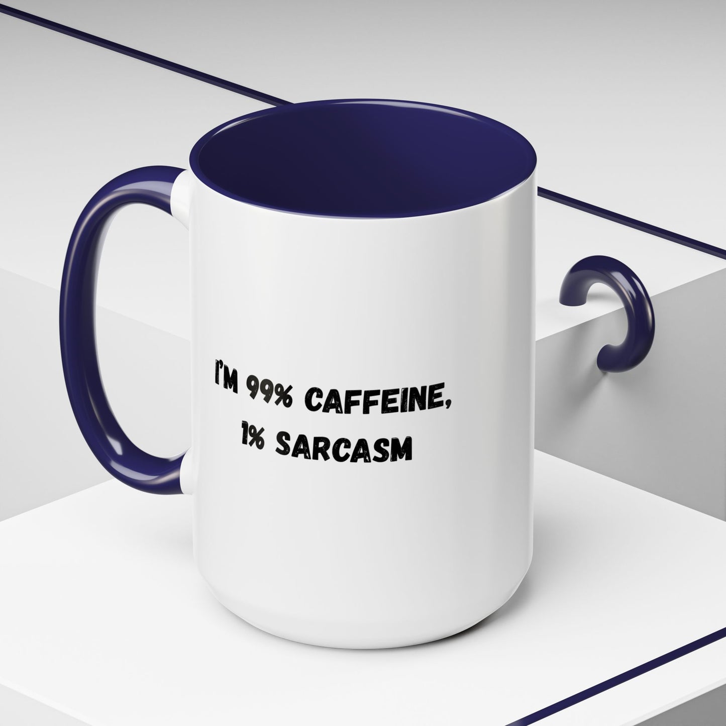Sarcastic Coffee Mug - Funny Gift for Coffee Lovers, Black and White Accent Mug, Gift for Birthdays, Office Humor, Caffeine Enthusiasts