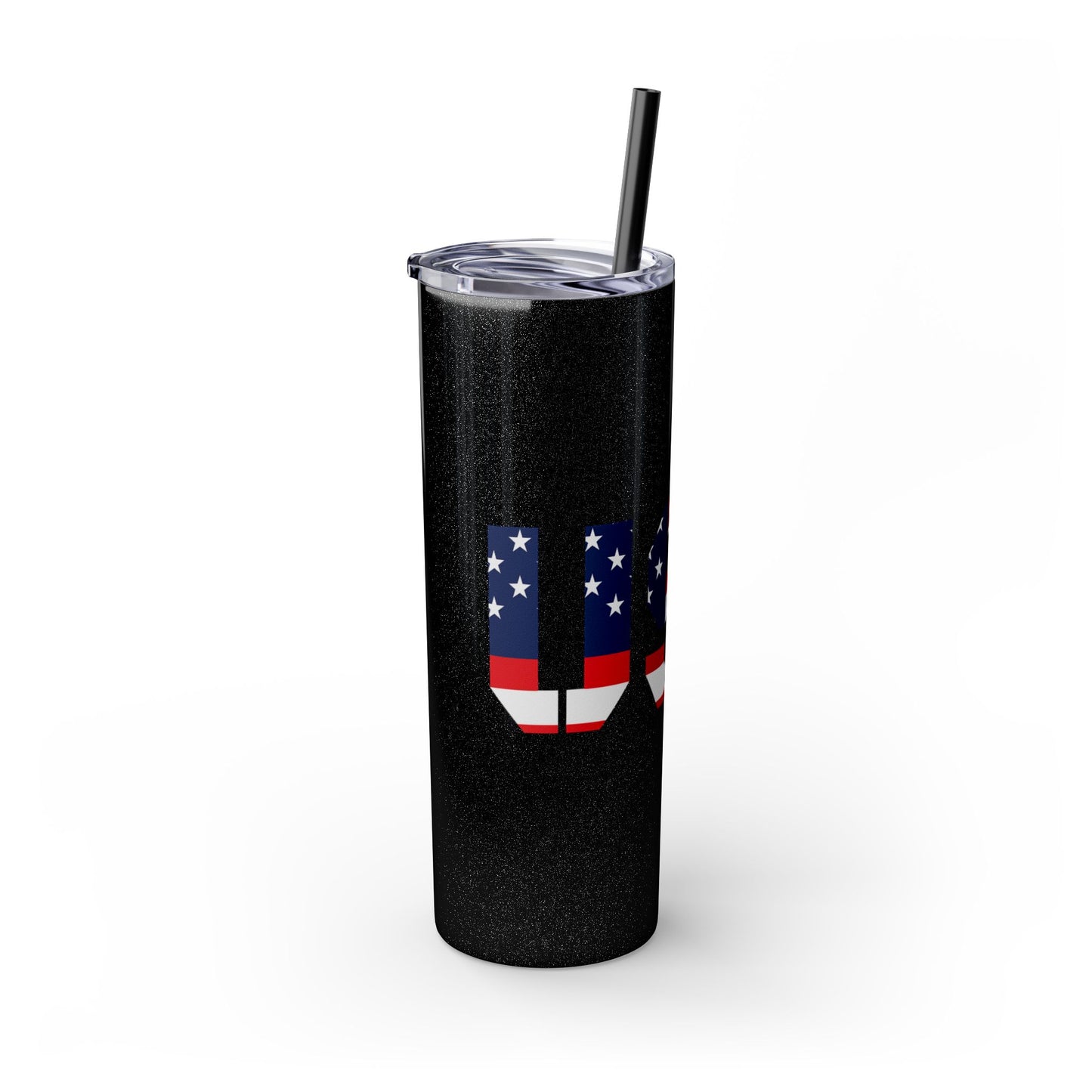 Skinny Tumbler — USA Flag 20oz Straw Tumbler (Patriotic Travel Cup)