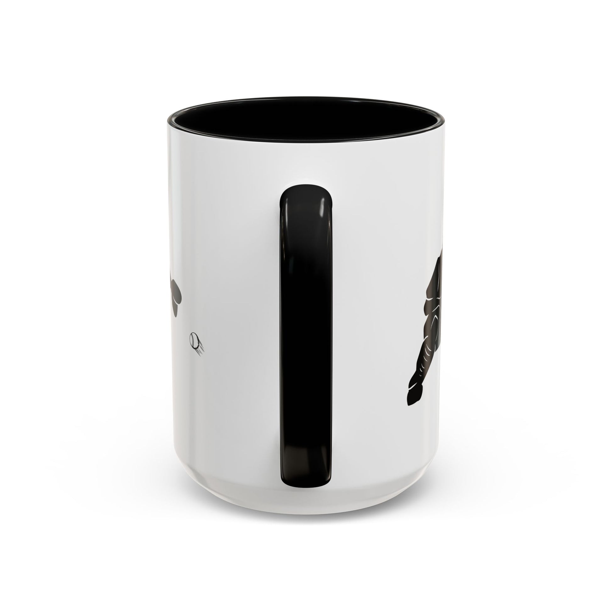 Baseball Catcher Coffee Mug, Sports Gift for Coaches, Black Accent Mug for Fans, Perfect for Birthdays & Celebrations, Unique Cup - TRV