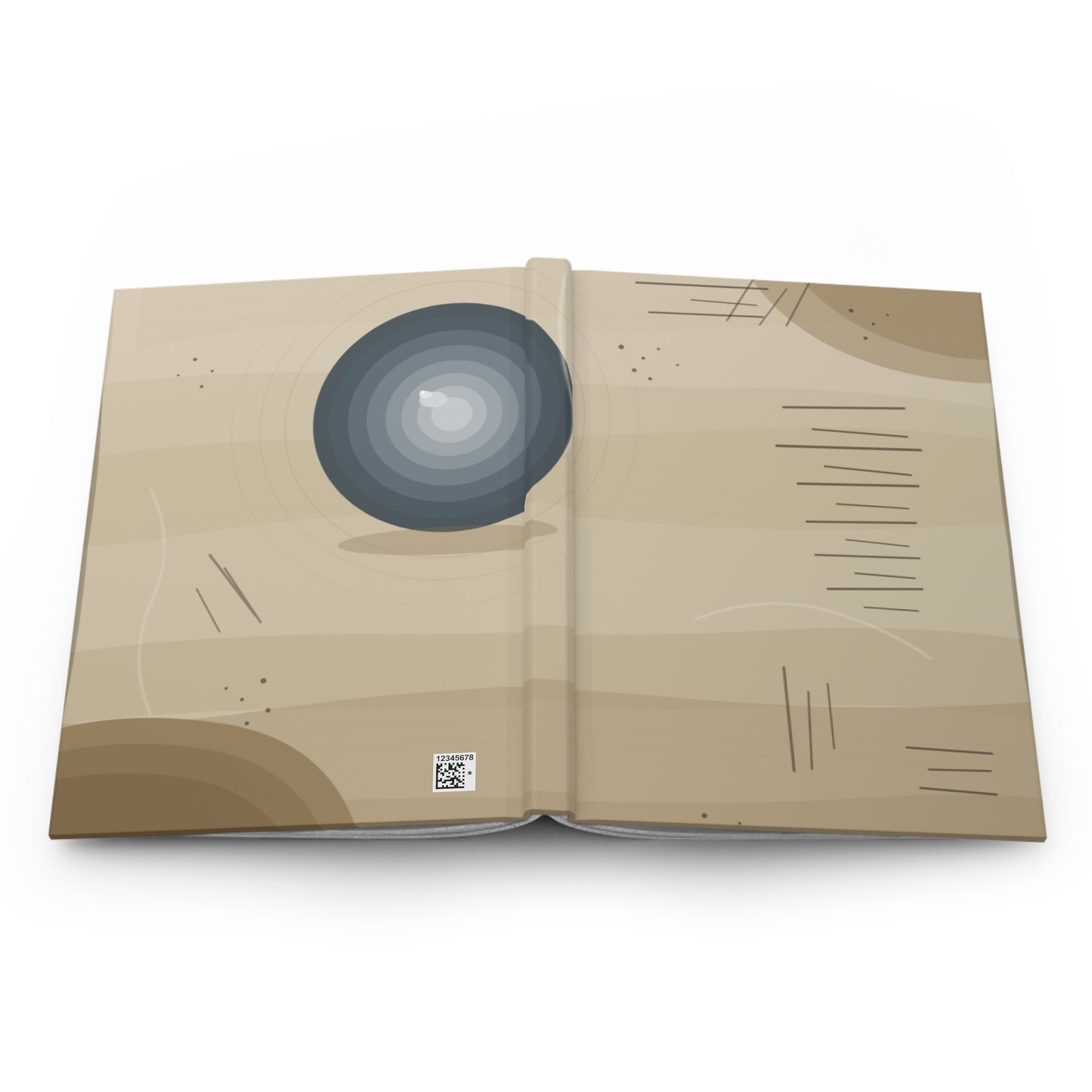 Abstract Neutral Circles Hardcover Journal | Matte Art Notebook - TRV