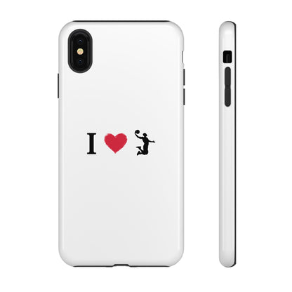I Love Basketball Phone Case, Sporty Cell Cover, Basketball Gift for Players, Tough Cases, Love for Sports Accessories - TRV