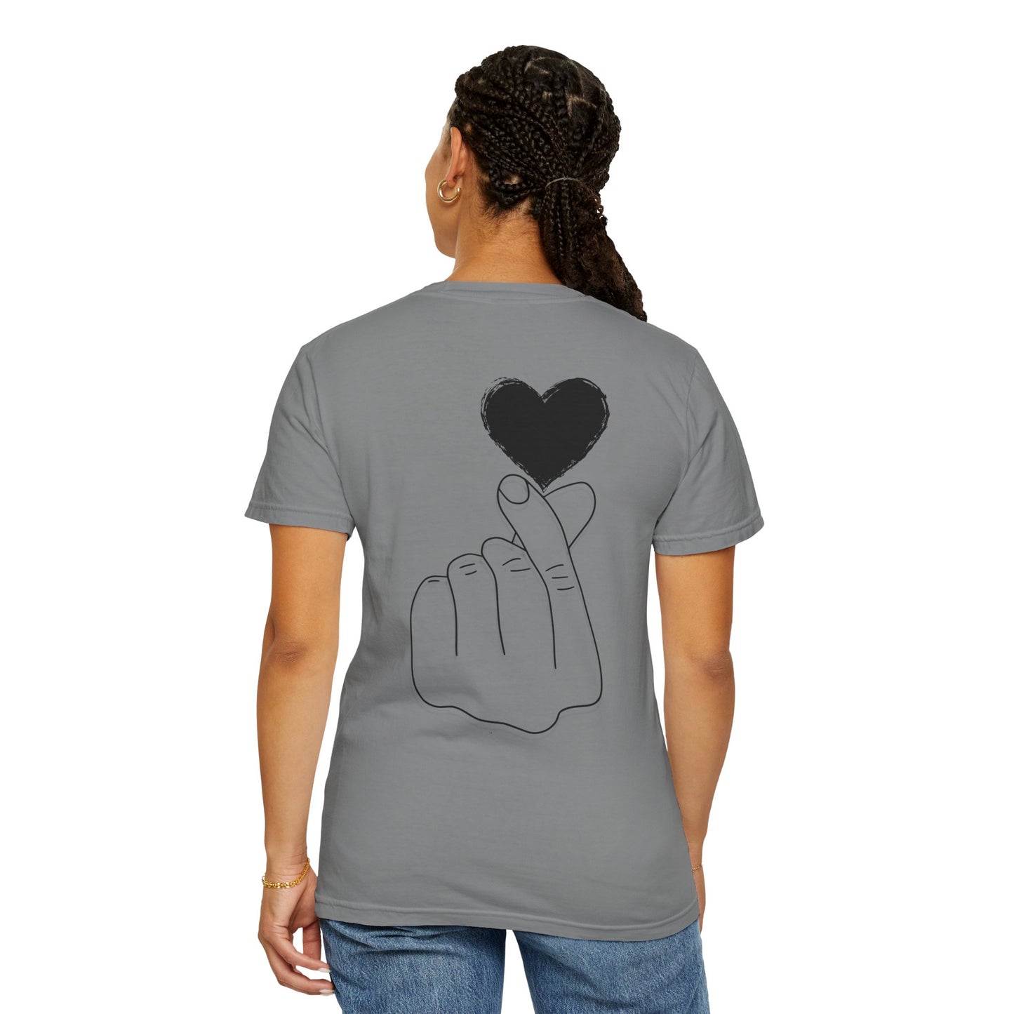 Unisex Garment-Dyed T-Shirt with Heart Design | Casual Trendy Wear for All Occasions