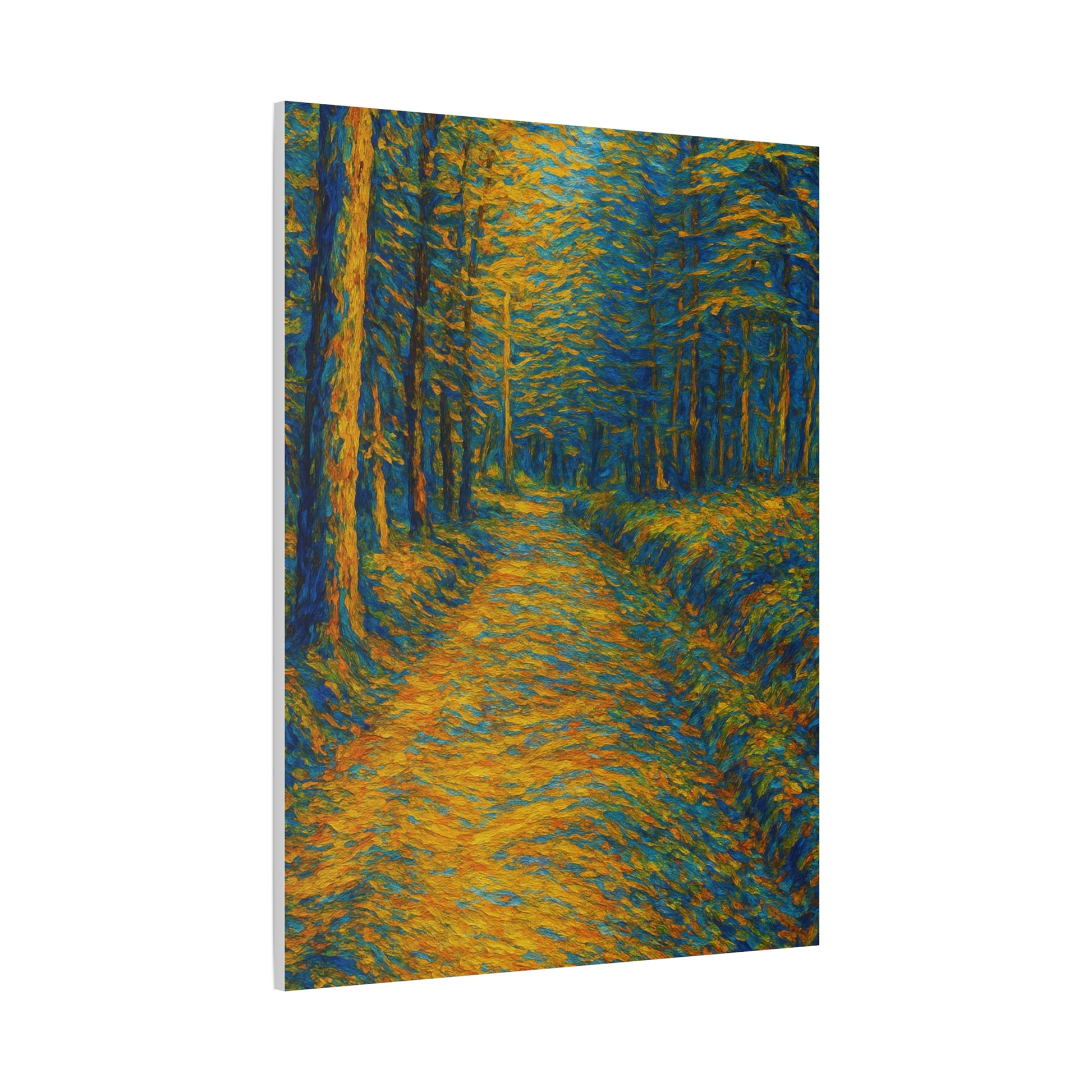 Van Gogh Style Forest Canvas Art | Nature Wall Decor, Home Office Accent, Gift for Nature Lovers, Gallery Wrapped, Living Room Wall Art - TRV
